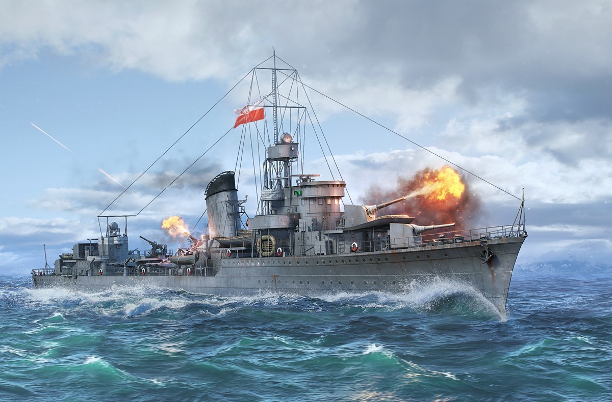 Discovery splash banner for World of Warships Polska Discord server