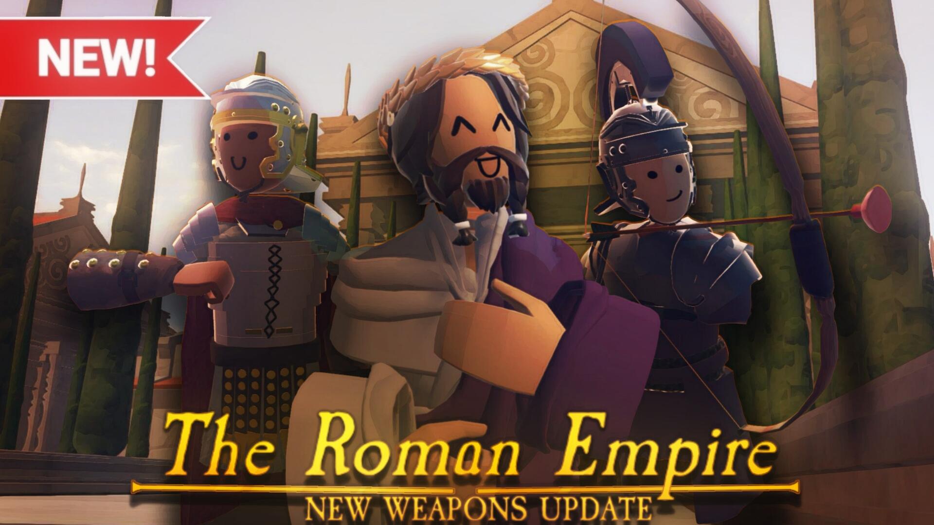 Discovery splash banner for The Roman Empire | Rec Room Discord server