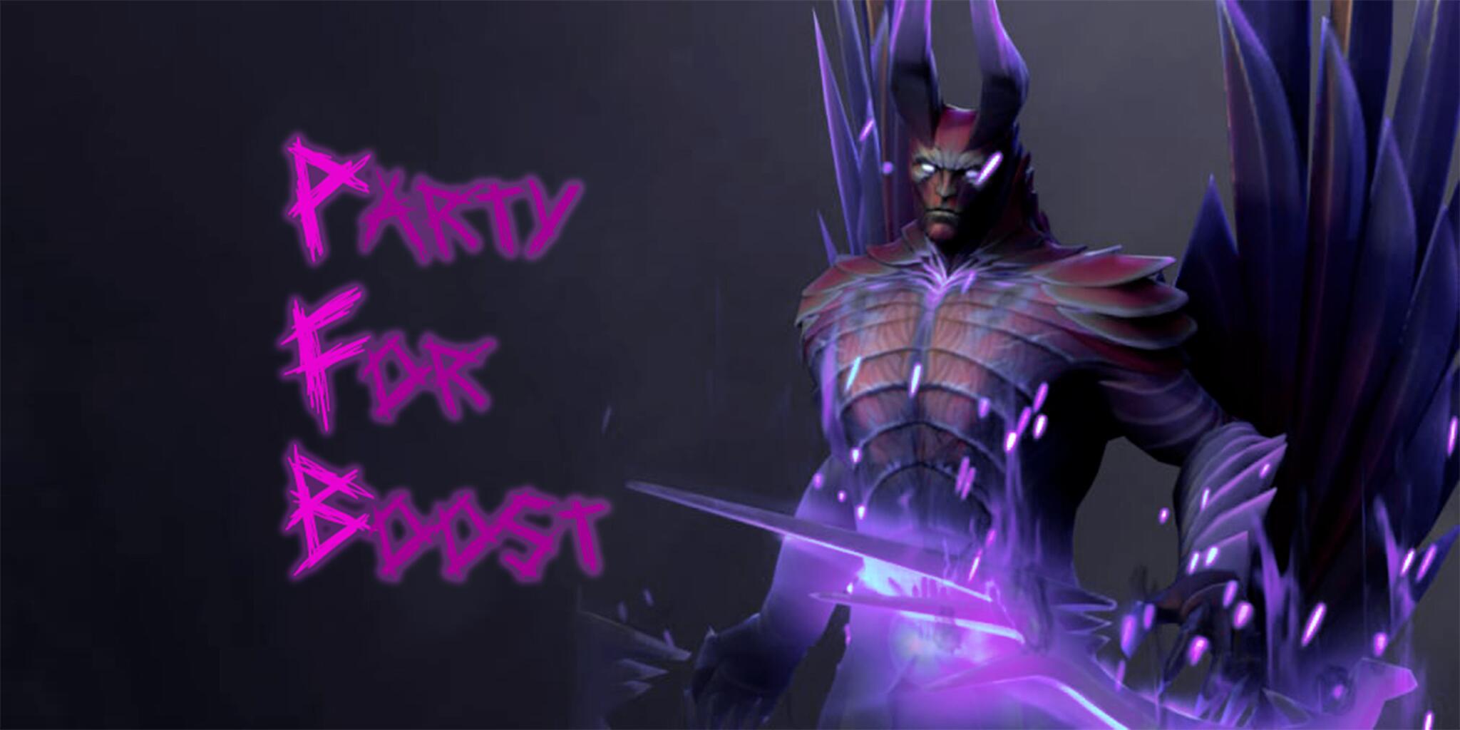 Discovery splash banner for Party for BOOST | Dota 2 Discord server