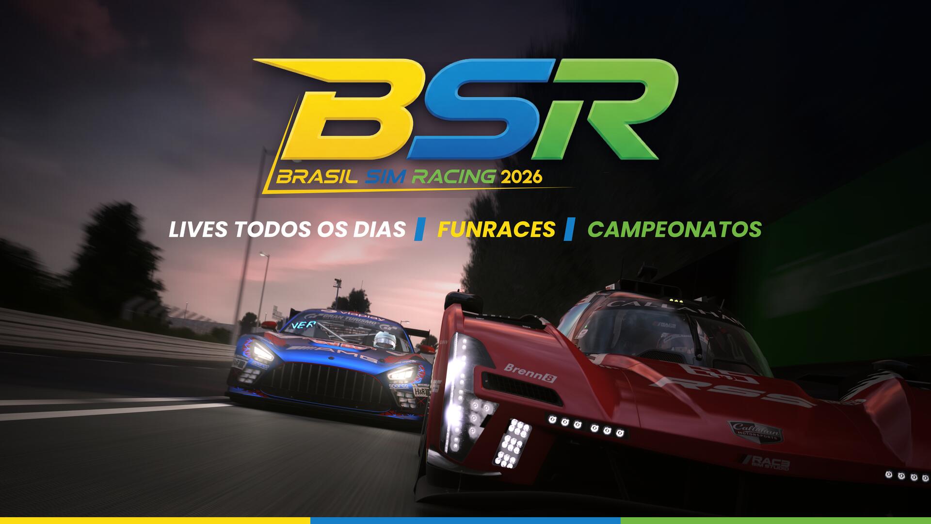 Discovery splash banner for BSR - BRASIL SIM RACING #5500! Discord server