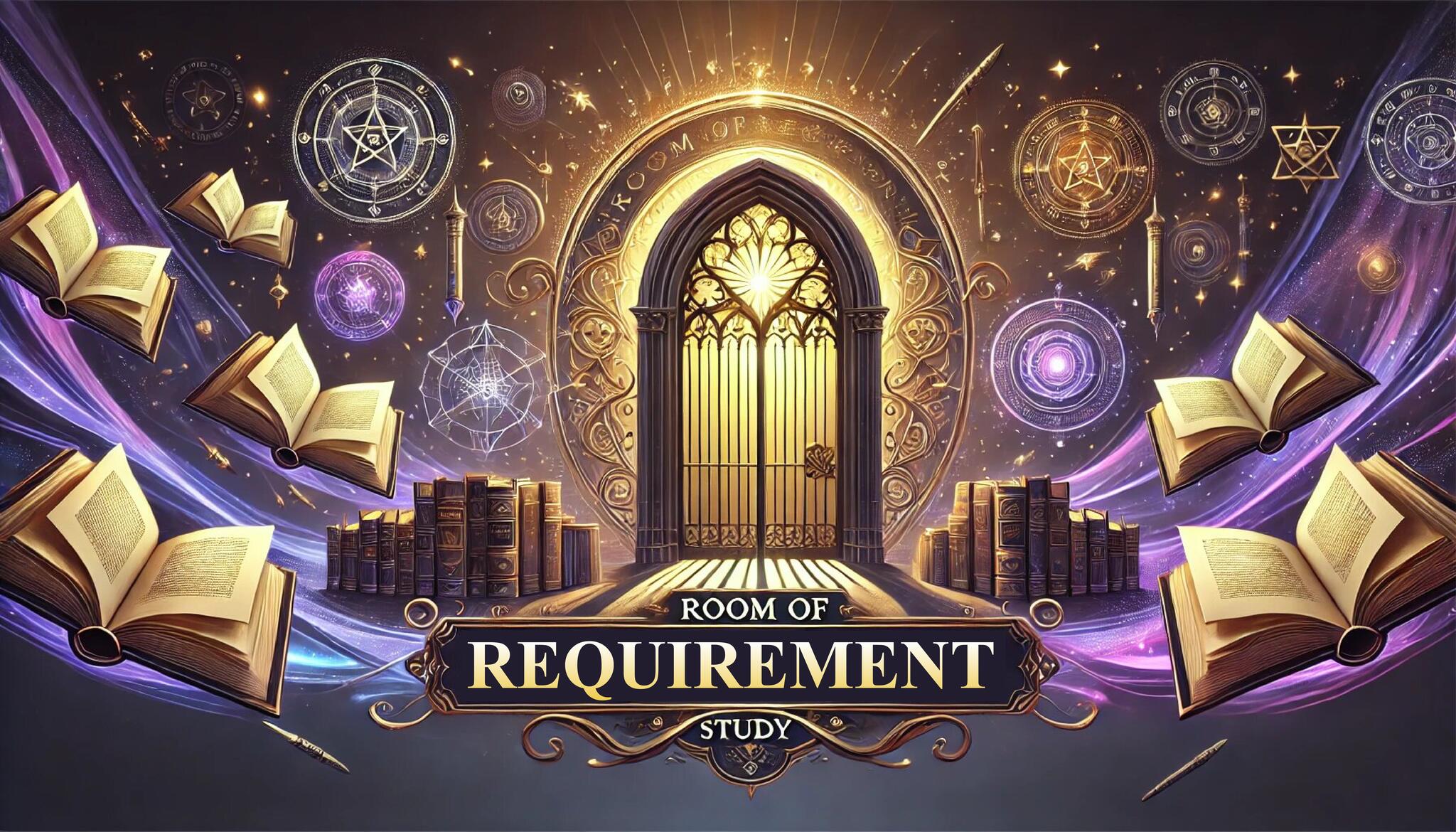 Discovery splash banner for Room of Requirement Discord server