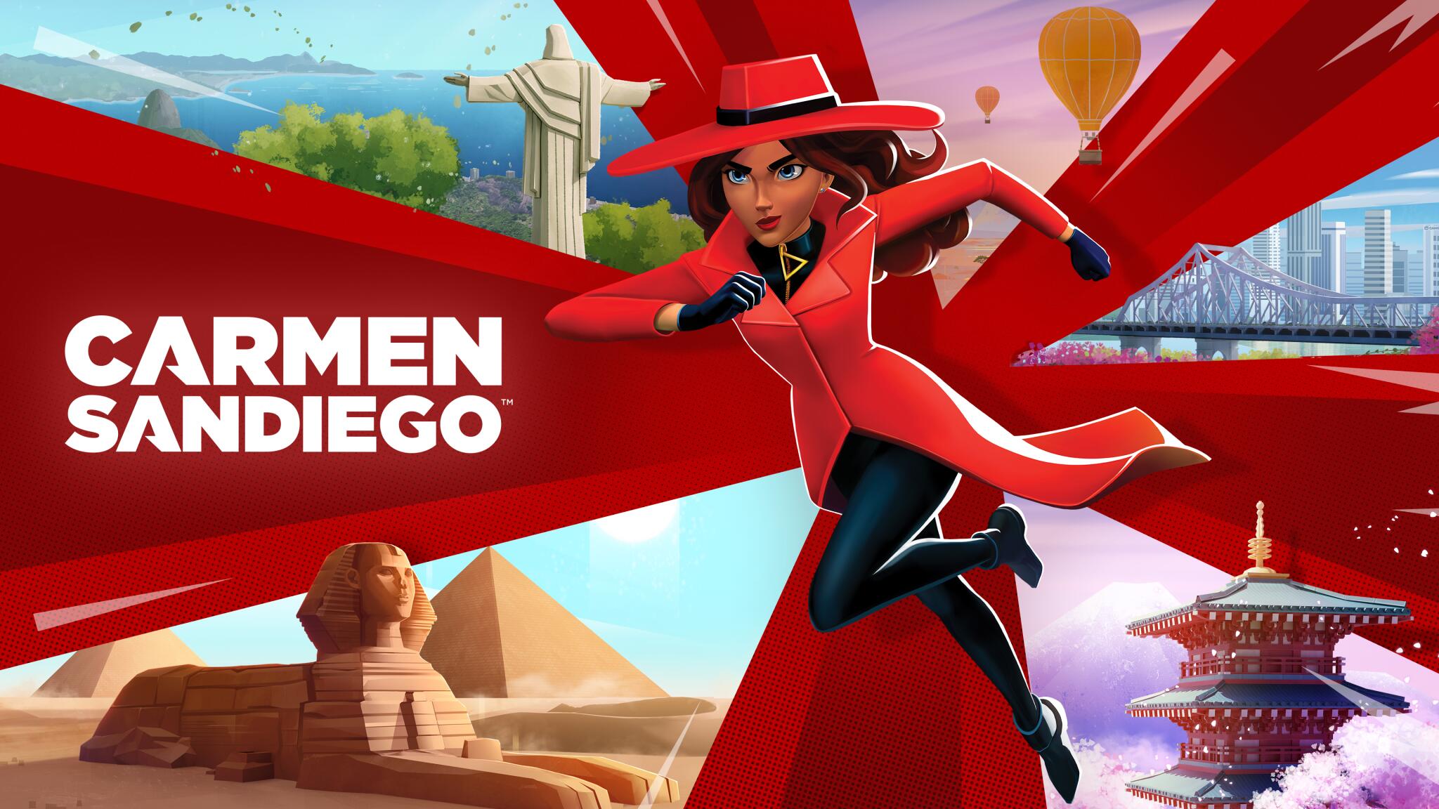 Discovery splash banner for Carmen Sandiego Discord server