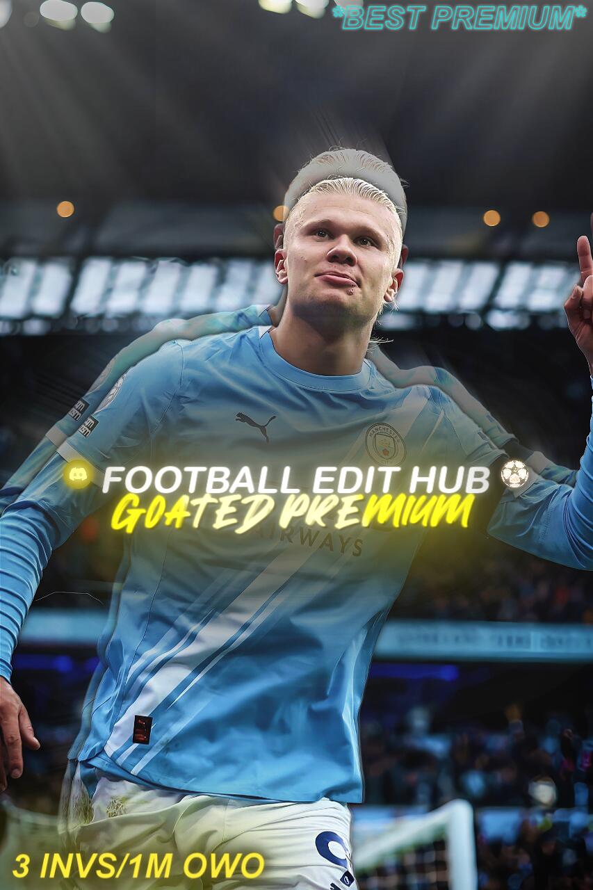Discovery splash banner for FOOTBALL EDIT HUB Discord server
