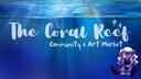 Discovery splash banner for The Coral Reef | Art & Commissions Discord server