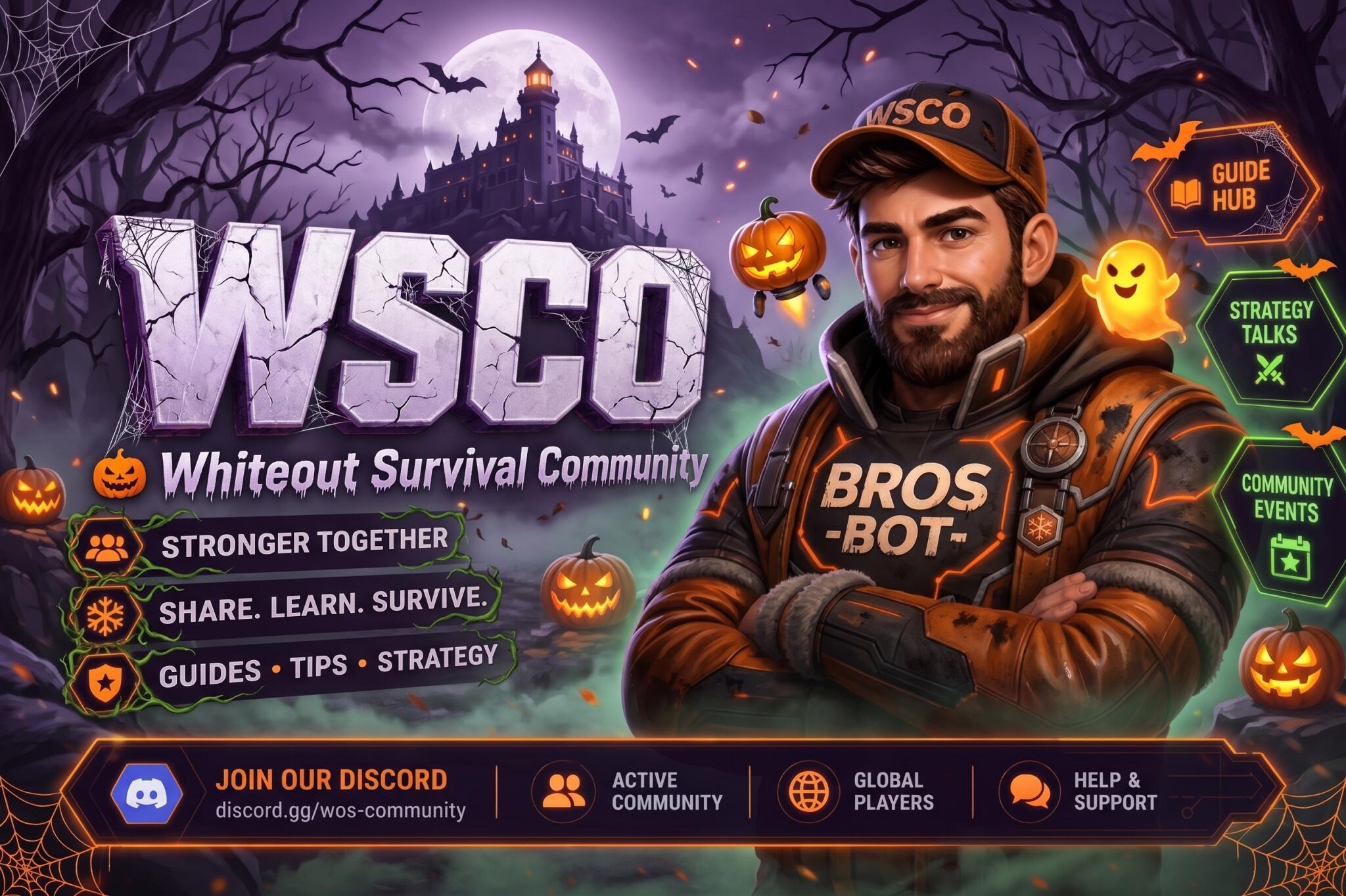 Discovery splash banner for WSCO | Whiteout Survival Community Discord server