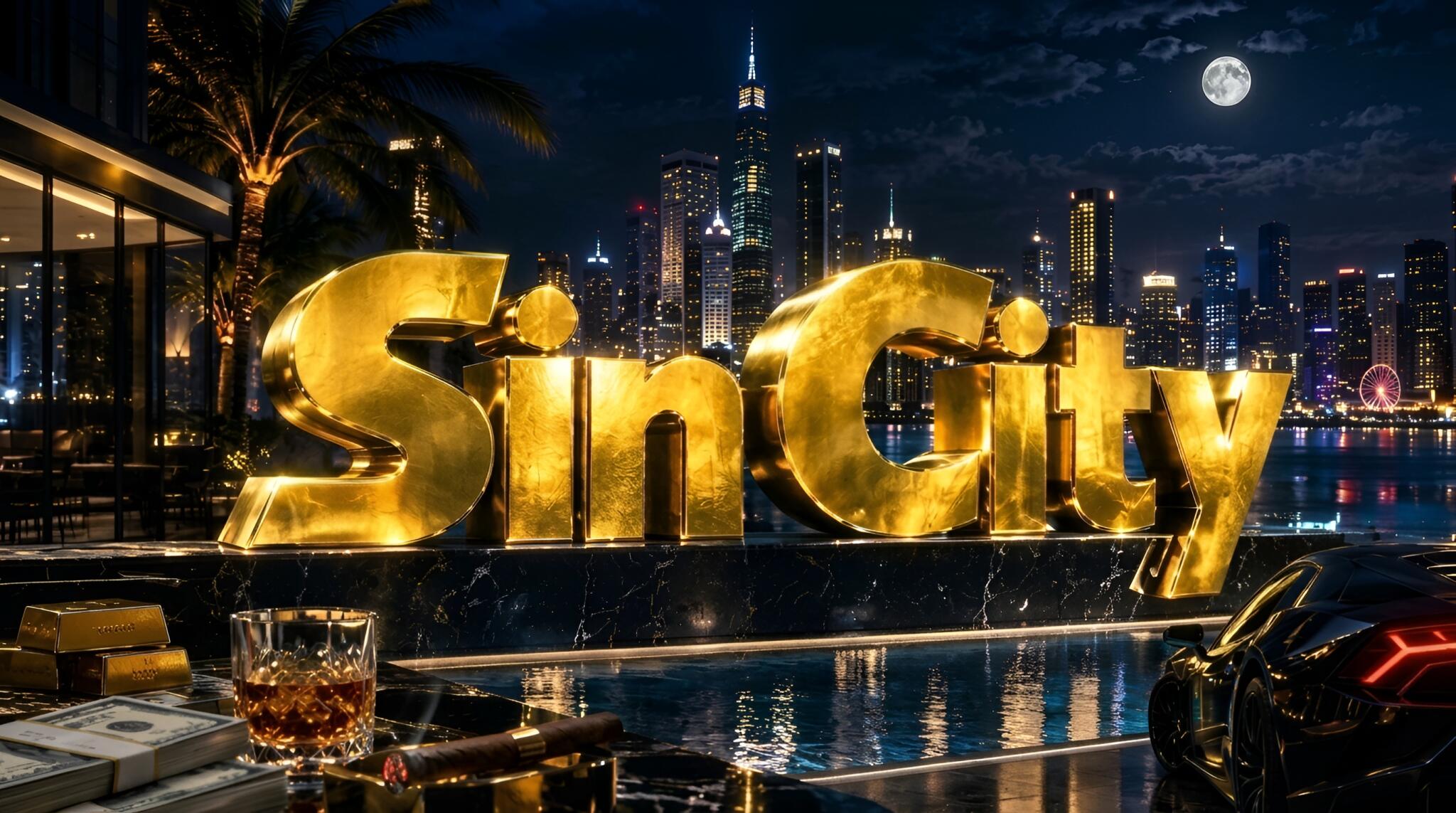 Discovery splash banner for Sin City Discord server