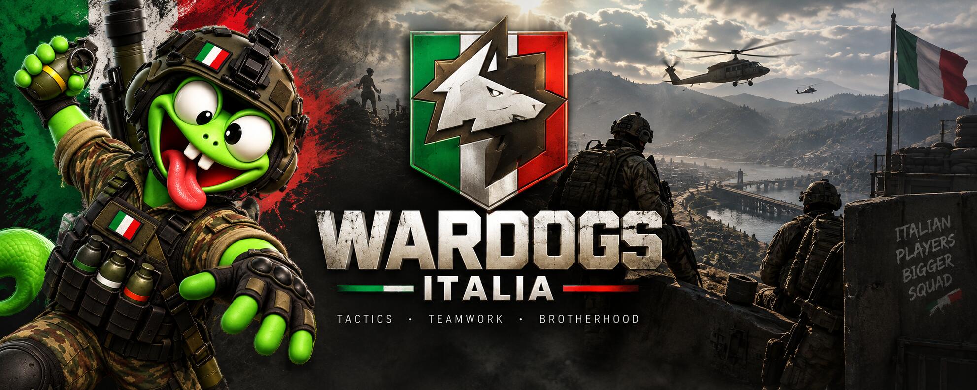Discovery splash banner for WARDOGS ITALIA Discord server