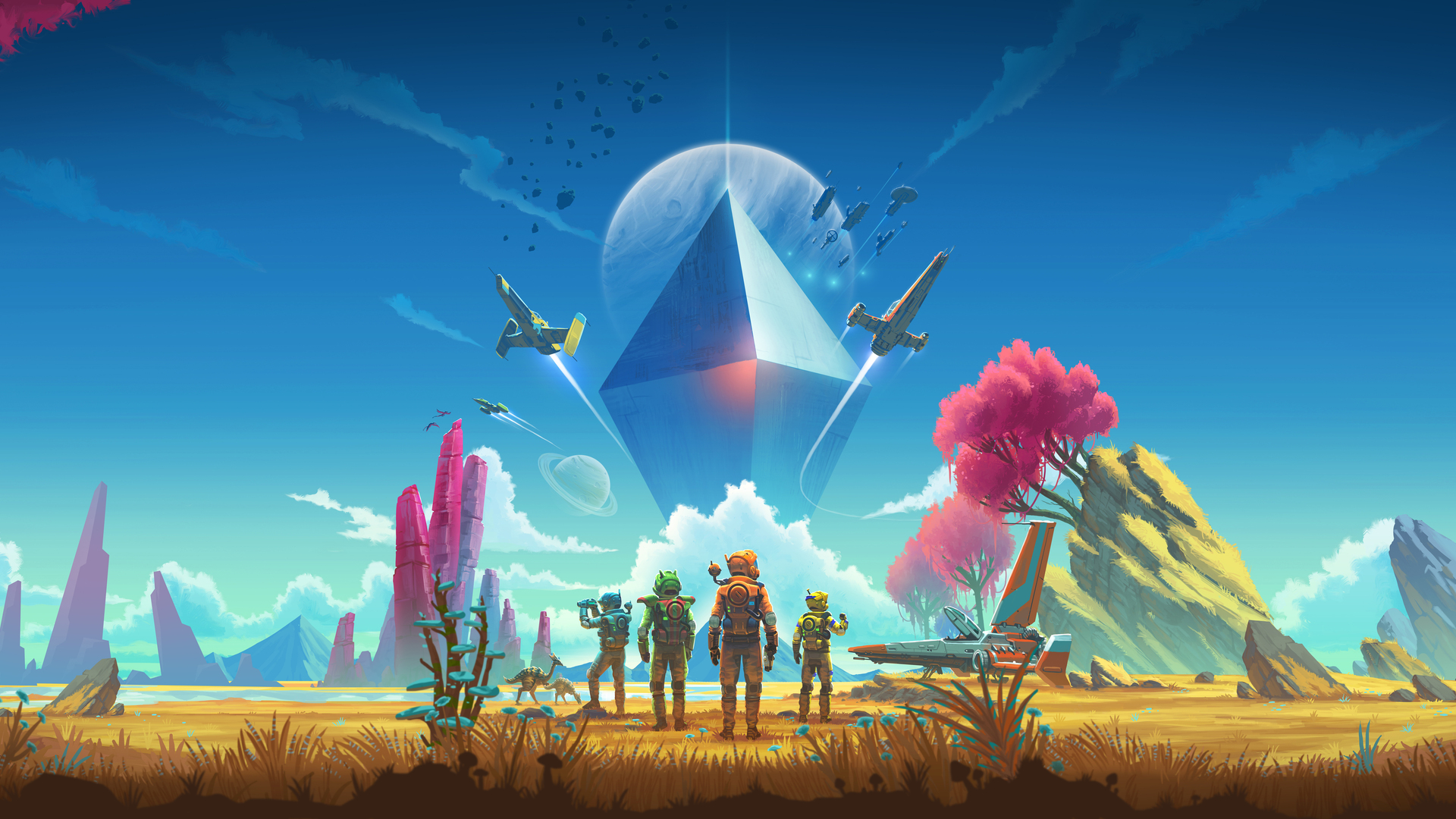 Discovery splash banner for No Man's Sky Modding Discord server