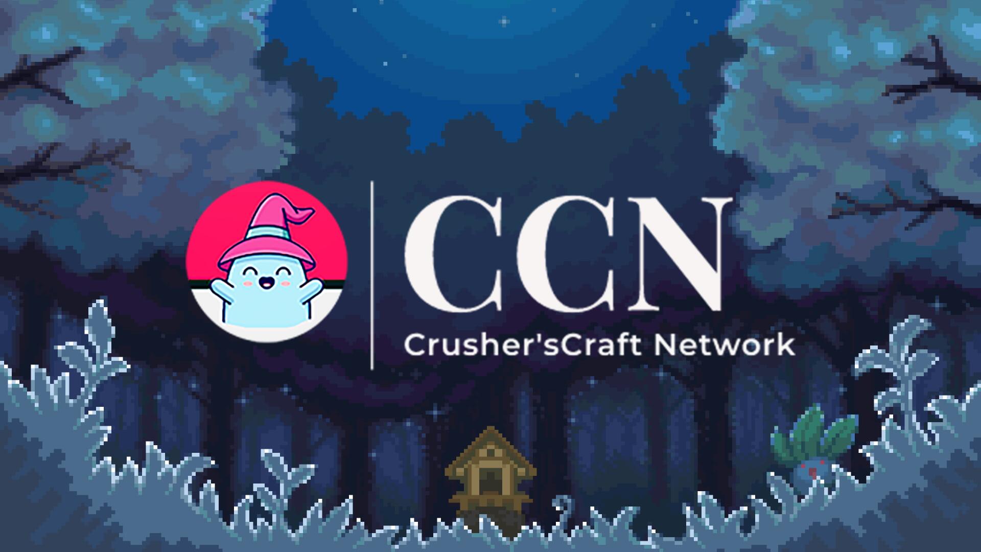 Discovery splash banner for Crusher's Craft Network Discord server