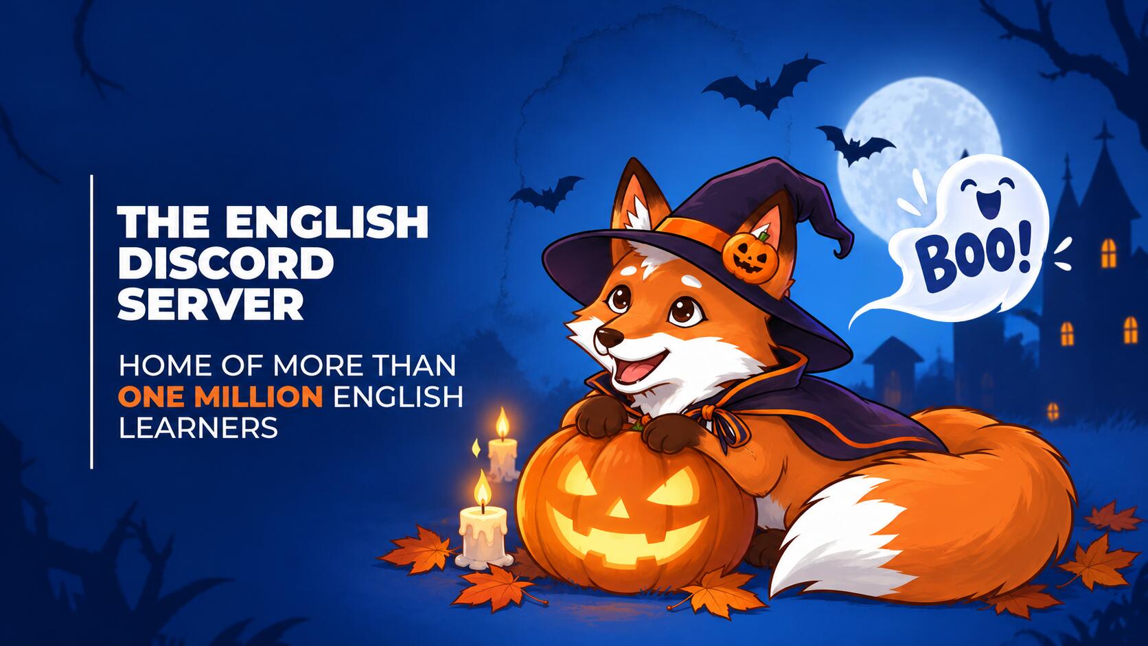 Discovery splash banner for English Discord server