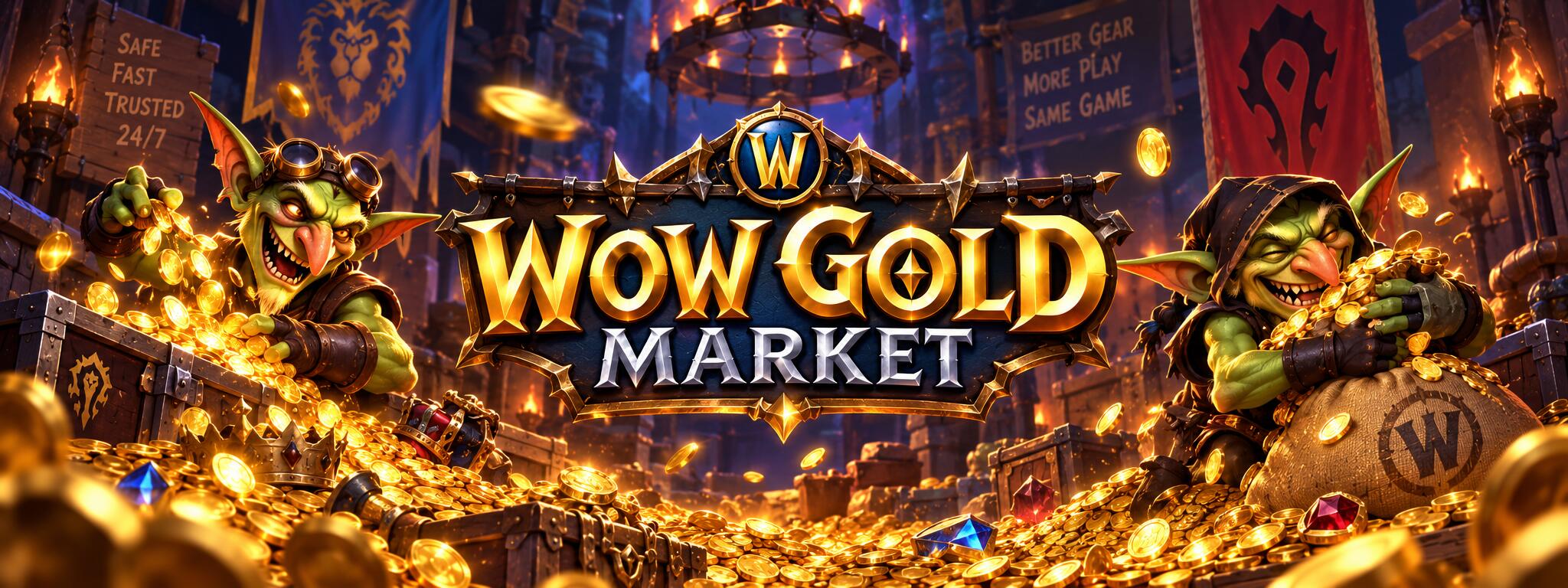 Discovery splash banner for WoW Gold Market | Buy β’ Sell β’ Swap World of Warcraft Gold | Boosting | Mounts | WoW Forever Gold Discord server