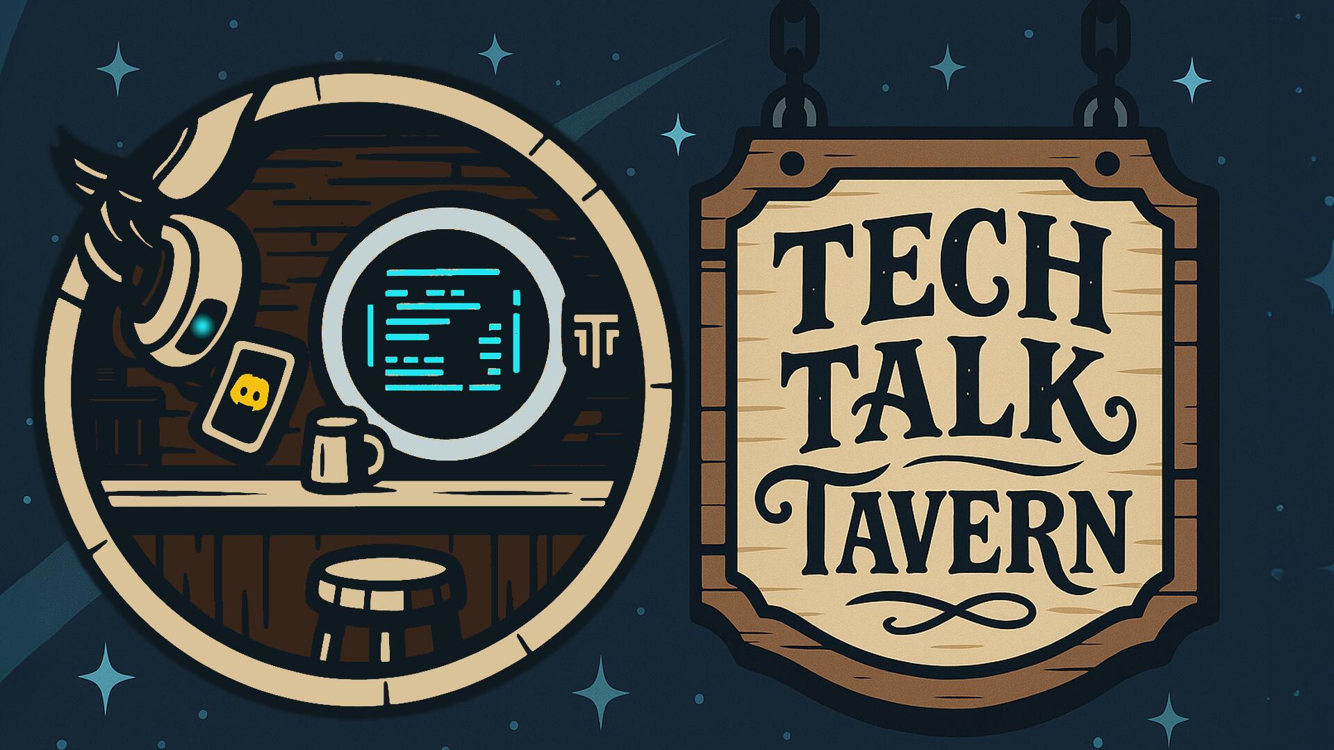 Discovery splash banner for Tech Talk Taverne Discord server
