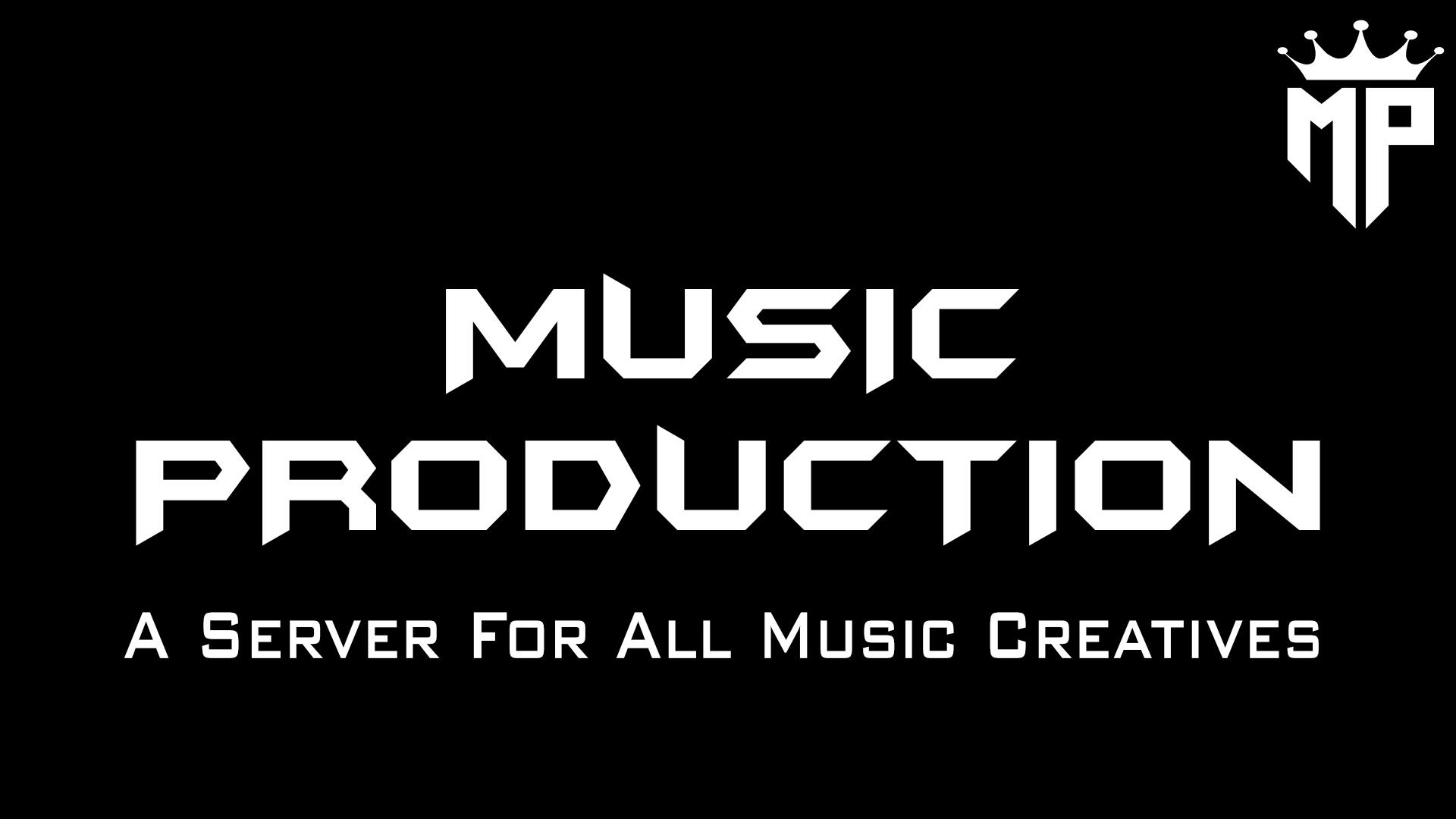 Discovery splash banner for Music Production Discord server