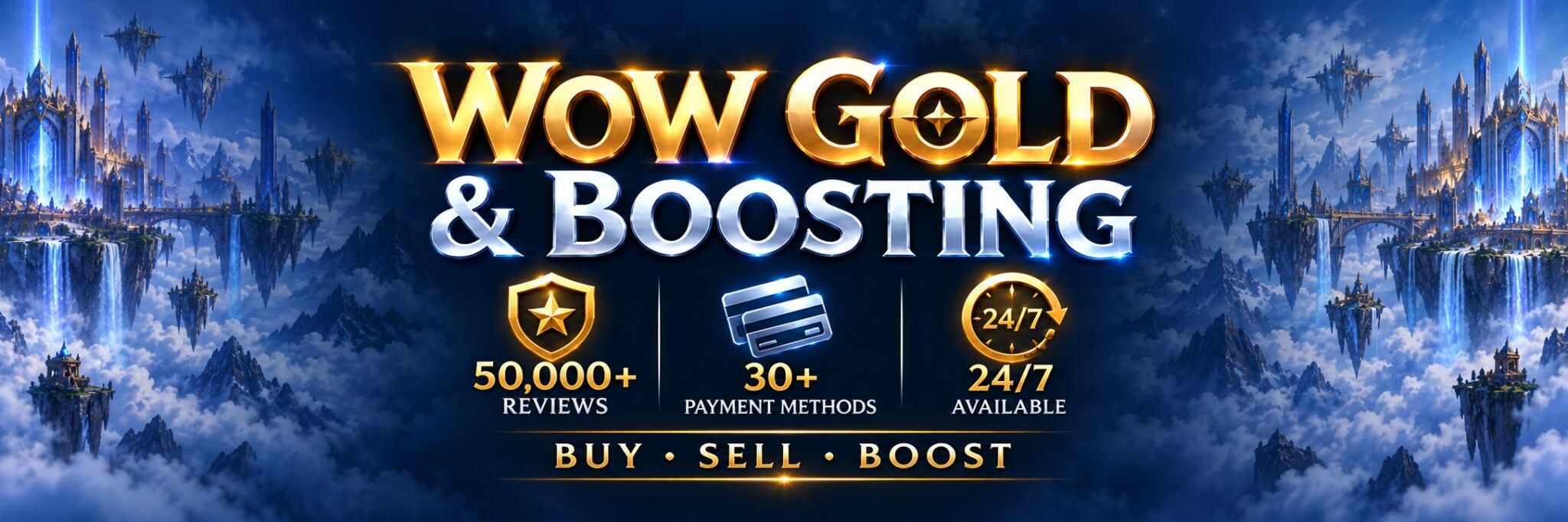 Discovery splash banner for WoW Gold Market | Buy • Sell • Swap World of Warcraft Gold | Boosting | Mounts | WoW Forever Gold Discord server