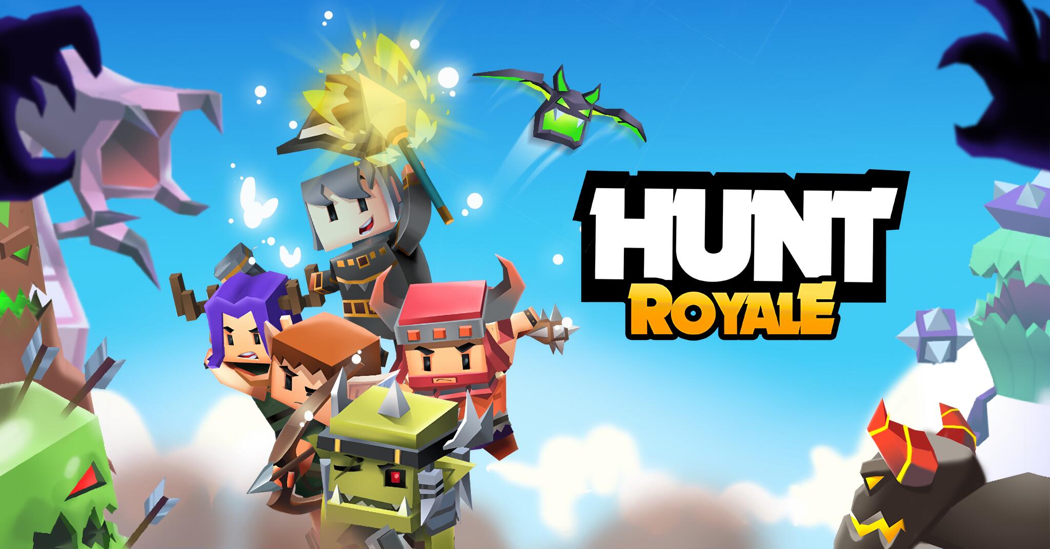 Discovery splash banner for Hunt Royale Discord server