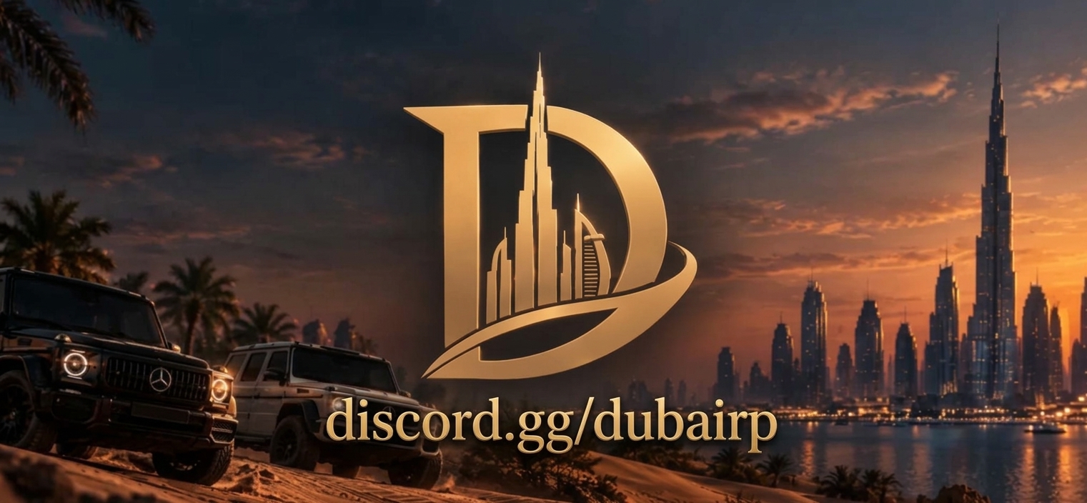 Discovery splash banner for Dubai Roleplay Discord server