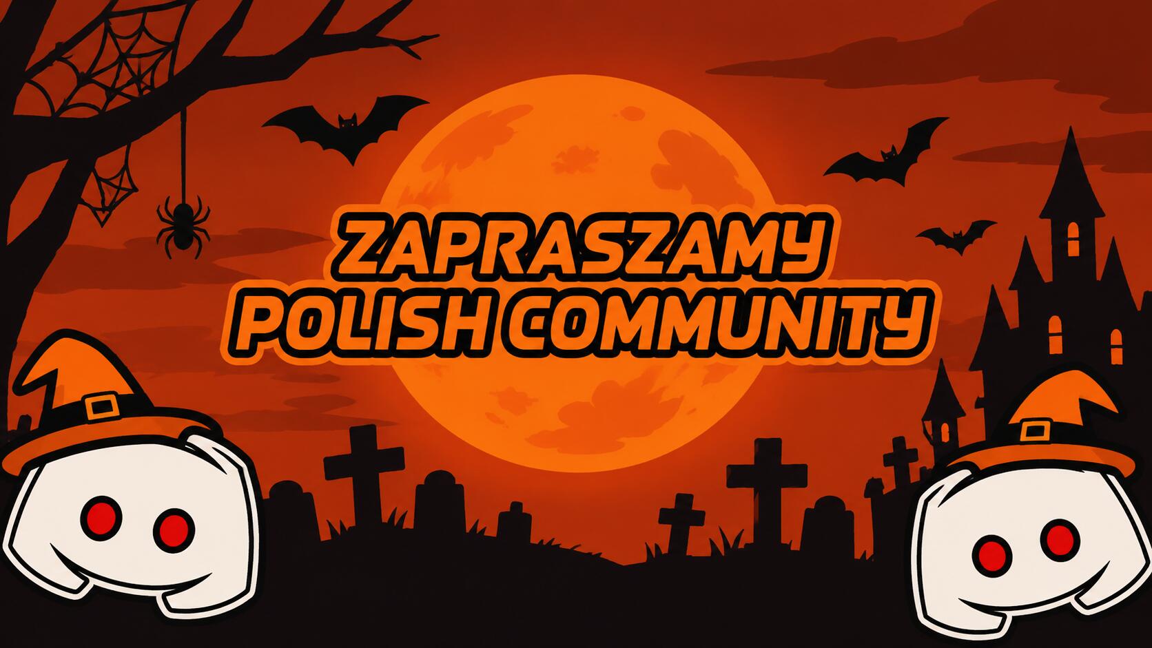 Discovery splash banner for 🎃 Polish Community • PL 🎃 Discord server