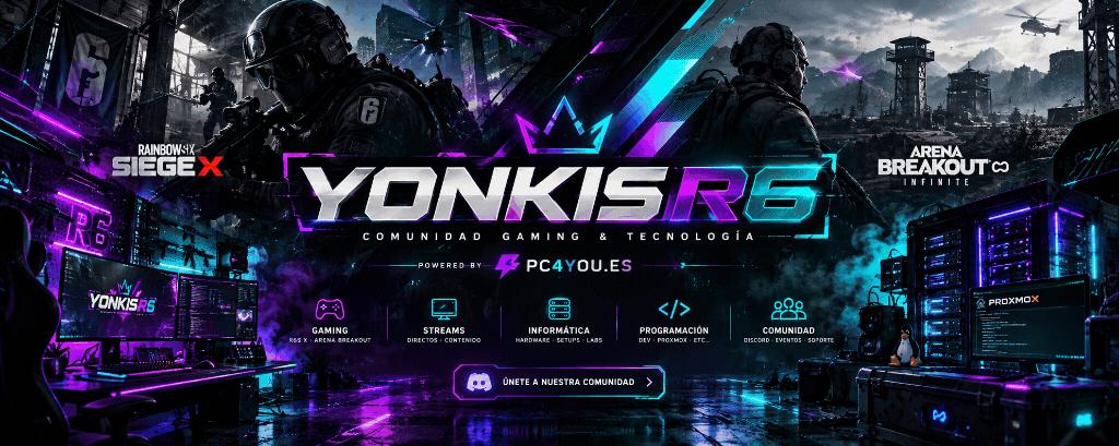 Discovery splash banner for YONKIS R6 Discord server
