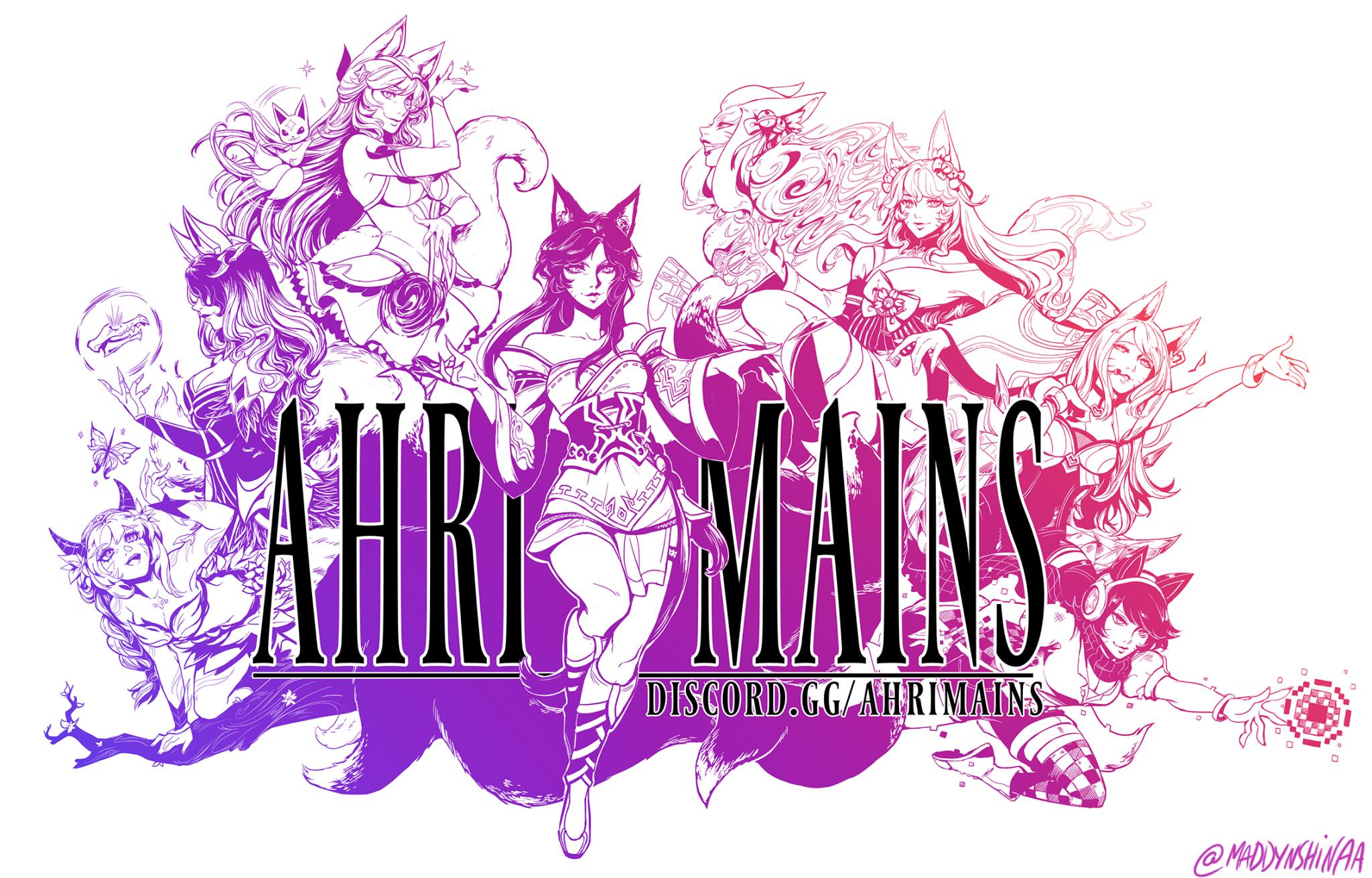 Discovery splash banner for Ahri Mains Discord server