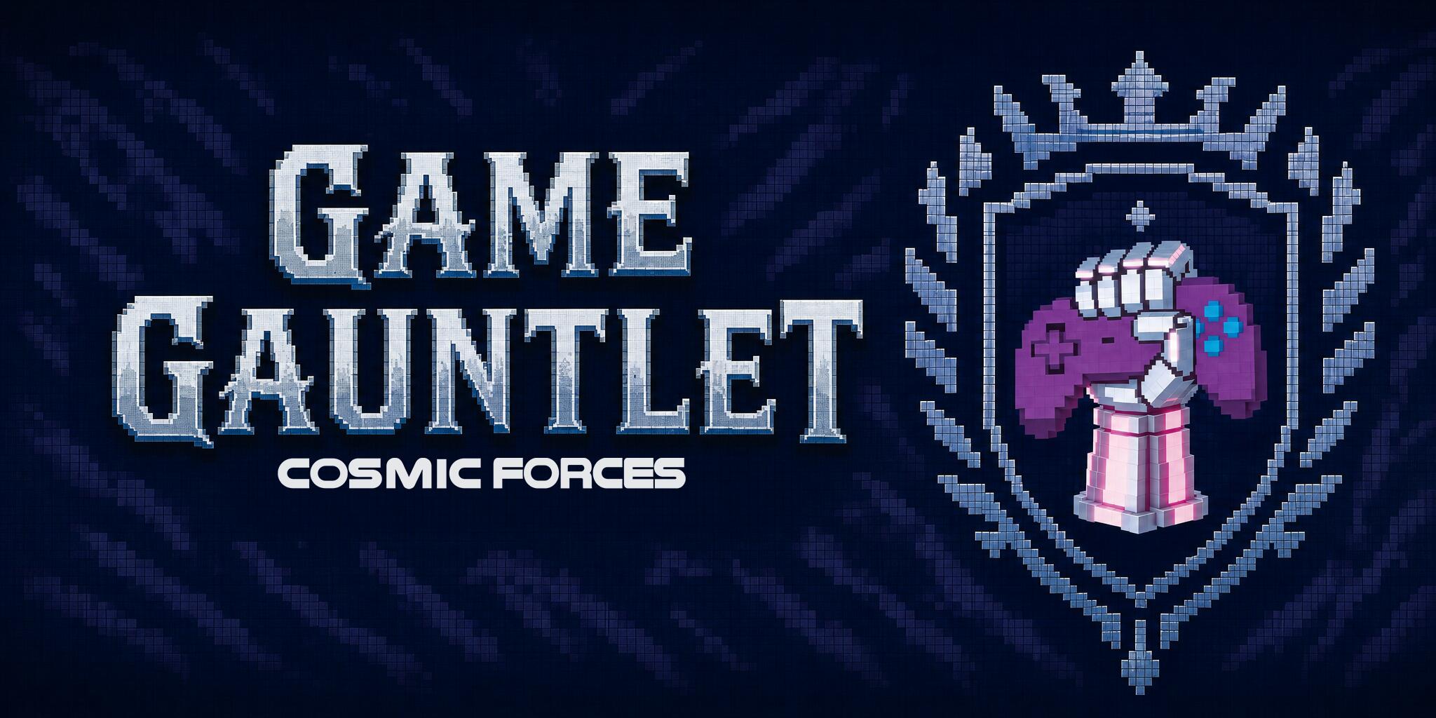 Discovery splash banner for Game Gauntlet Discord server