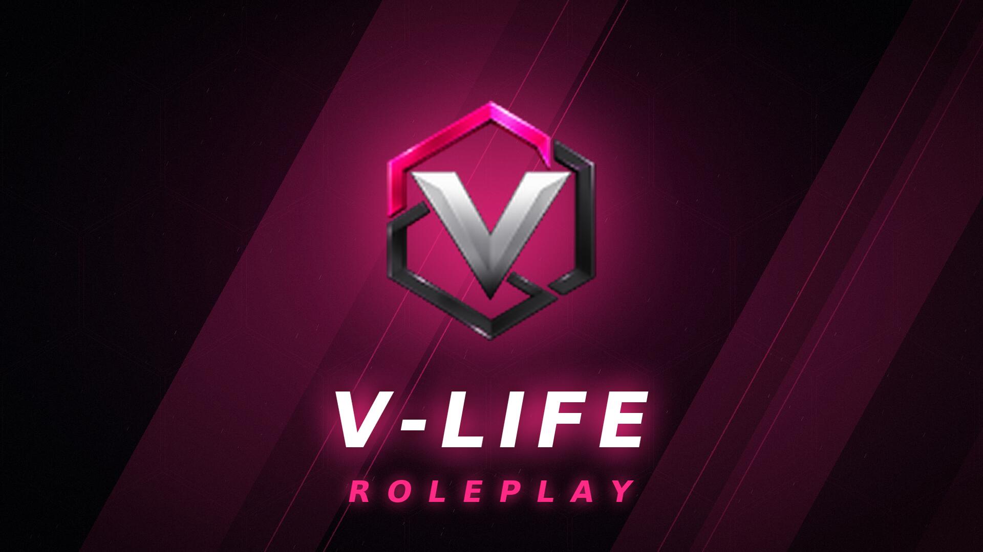 Discovery splash banner for V-LIFE Roleplay V2 Discord server