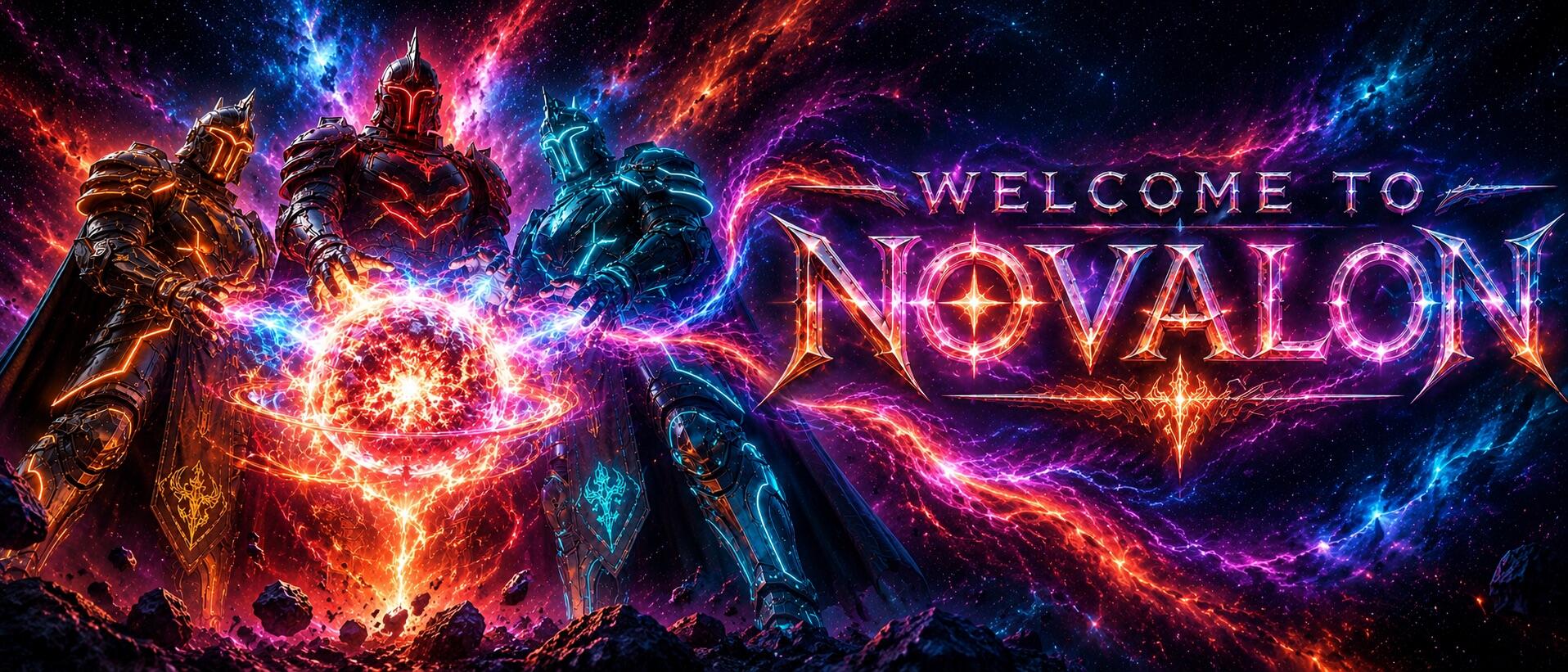 Discovery splash banner for “NOVALON GAMING” ACTIVE AND GREAT COMMUNITY ™ Discord server